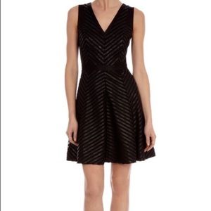 Karen Millen A-Line Vneck Textured Dress